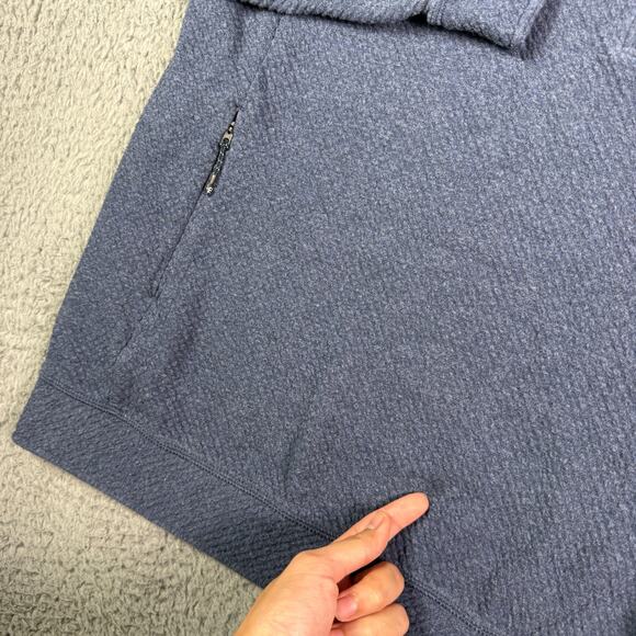 7 Diamonds Restoration 1/4 Zip Performance Sweater Mens Large Blue Quilted - Picture 3 of 9